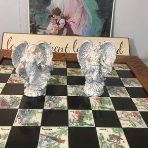 Ceramic Angel Statues - two unique Benefits Charity one or both